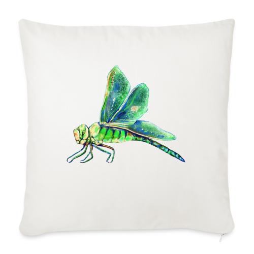 green dragonfly - Throw Pillow Cover 17.5” x 17.5”