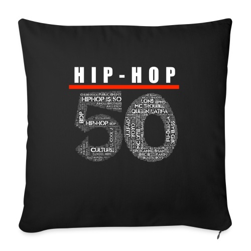 hip hop is 50 [fv] - Throw Pillow Cover 17.5” x 17.5”