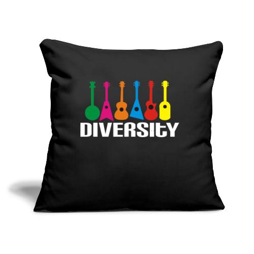 Ukulele Diversity - Throw Pillow Cover 17.5” x 17.5”