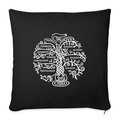 Yggdrasil - The World Tree - Throw Pillow Cover 17.5” x 17.5”