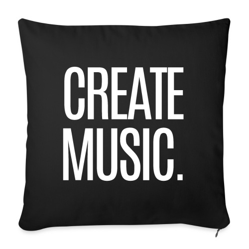 CREATE MUSIC - Throw Pillow Cover 17.5” x 17.5”