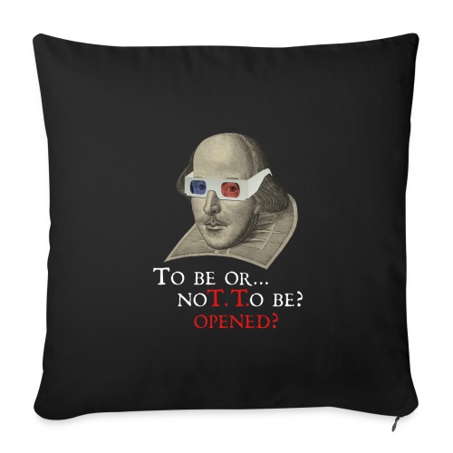 Shakespeare Bard-Code Logo (dark) - Throw Pillow Cover 17.5” x 17.5”