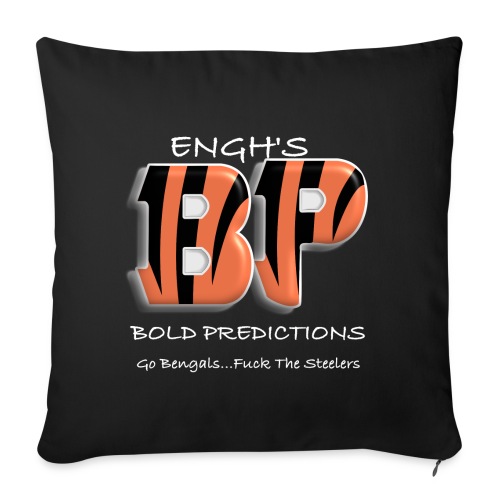 Engh Bold Predictions White - Throw Pillow Cover 17.5” x 17.5”