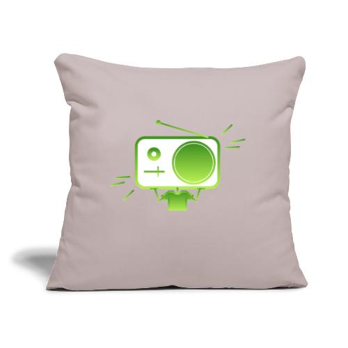 MusiqHead Green Ver 4 - Throw Pillow Cover 17.5” x 17.5”