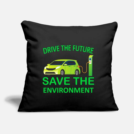 Drive the Future Save Environment Electric Vehicle' Throw Pillow Cover 18”  x 18” | Spreadshirt