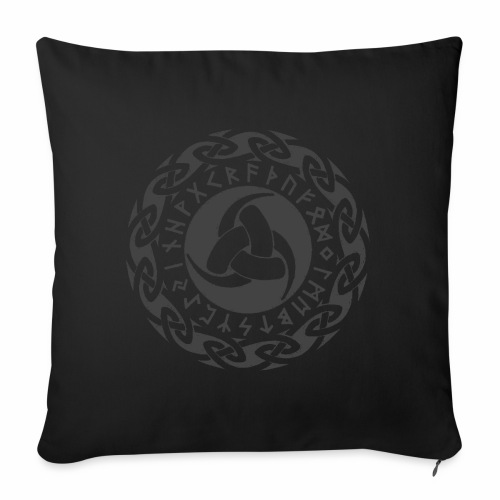 Triskelion - The 3 Horns of Odin Gift Ideas - Throw Pillow Cover 17.5” x 17.5”