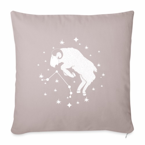 Ambitious Aries Constellation Birthday March April - Throw Pillow Cover 17.5” x 17.5”