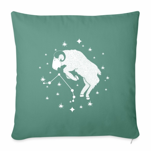 Ambitious Aries Constellation Birthday March April - Throw Pillow Cover 17.5” x 17.5”