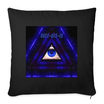 Pyramid Eye - Throw Pillow Cover 17.5” x 17.5” - black - Front