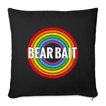 Gay Bear Bait Pride - Subgroup LGBTQ Community - Throw Pillow Cover 17.5” x 17.5” - black - Front