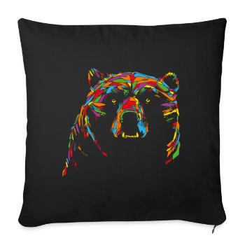Gay Bear Bait Pride - Subgroup LGBTQ Community - Throw Pillow Cover 17.5” x 17.5” - black - Front