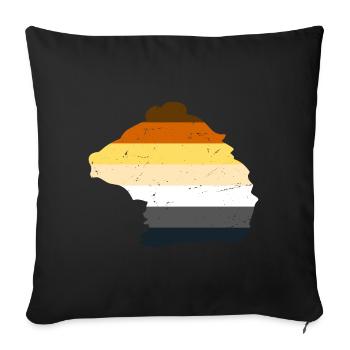 Gay Bear Bait Pride - Subgroup LGBTQ Community - Throw Pillow Cover 17.5” x 17.5” - black - Front