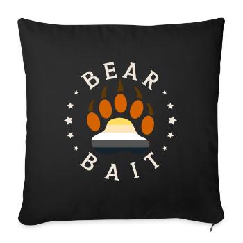 Gay Bear Bait Pride - Subgroup LGBTQ Community - Throw Pillow Cover 17.5” x 17.5” - black - Front