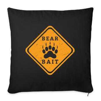 Gay Bear Bait Pride - Subgroup LGBTQ Community - Throw Pillow Cover 17.5” x 17.5” - black - Front