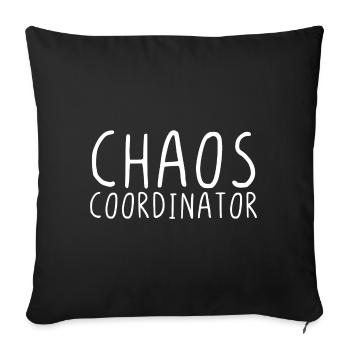 Chaos coordinator - Throw Pillow Cover 17.5” x 17.5” - black - Front