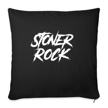 stoner rock - Throw Pillow Cover 17.5” x 17.5” - black - Front