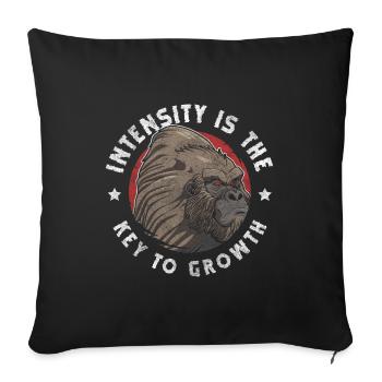 Monkey Zoo Chimpanzee - Throw Pillow Cover 17.5” x 17.5” - black - Front
