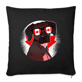 Canada - Throw Pillow Cover 17.5” x 17.5” - black - Front