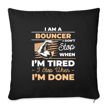 Security Bodyguard - Throw Pillow Cover 17.5” x 17.5” - black - Front