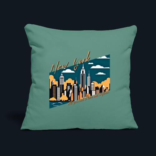 New York All you need is love and skylines - Throw Pillow Cover 17.5” x 17.5”