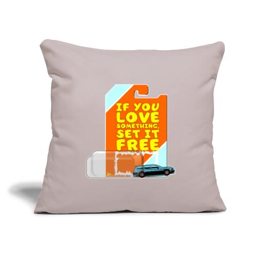 Set It Free Diecast Car Collector 1:64 Scale Gift - Throw Pillow Cover 17.5” x 17.5”