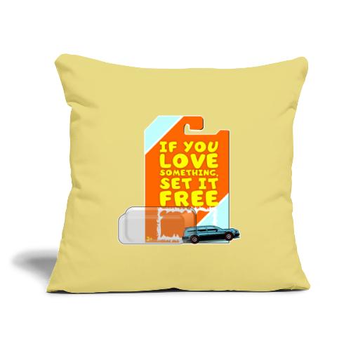 Set It Free Diecast Car Collector 1:64 Scale Gift - Throw Pillow Cover 17.5” x 17.5”