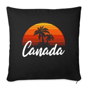 canada - Throw Pillow Cover 17.5” x 17.5” - black - Front