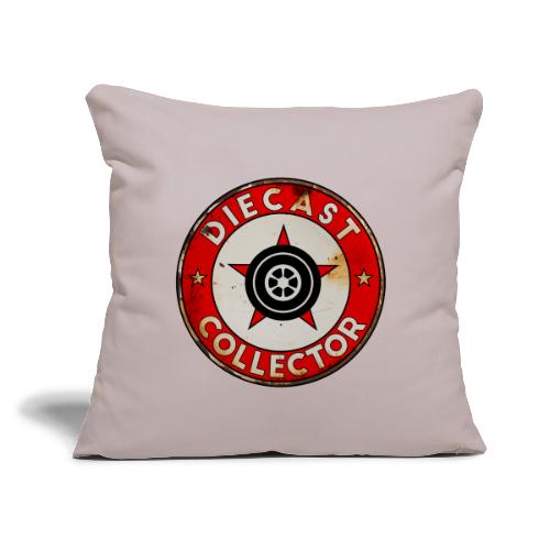 Diecast Collector Rusted Sign - Throw Pillow Cover 17.5” x 17.5”