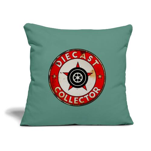 Diecast Collector Rusted Sign - Throw Pillow Cover 17.5” x 17.5”