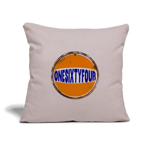 One Sixty Four --vintage auto inspired orange - Throw Pillow Cover 17.5” x 17.5”