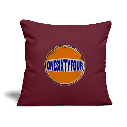 One Sixty Four --vintage auto inspired orange - Throw Pillow Cover 17.5” x 17.5”