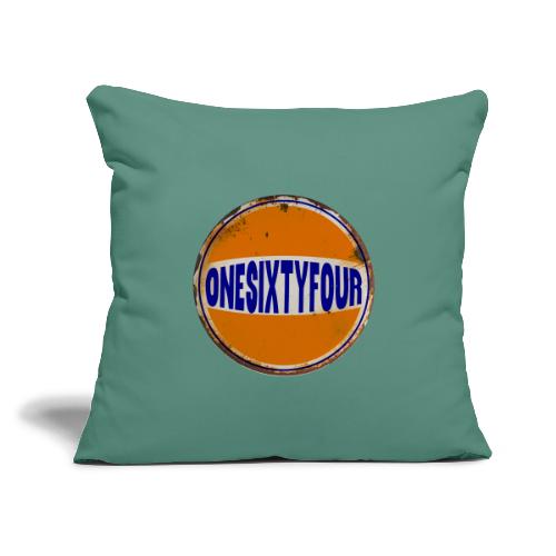 One Sixty Four --vintage auto inspired orange - Throw Pillow Cover 17.5” x 17.5”