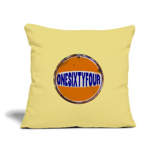 One Sixty Four --vintage auto inspired orange - Throw Pillow Cover 17.5” x 17.5”