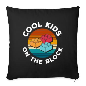 Block Playthings Imagination Architect - Throw Pillow Cover 17.5” x 17.5” - black - Front