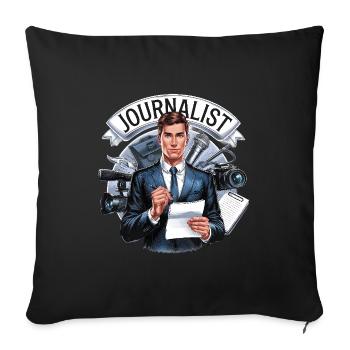 Guardian of Truth - Throw Pillow Cover 17.5” x 17.5” - black - Front