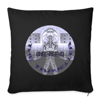 The Traveller - Throw Pillow Cover 17.5” x 17.5” - black - Front