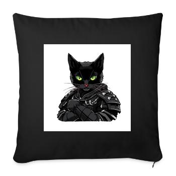 Claws of the Ronin - Throw Pillow Cover 17.5” x 17.5” - black - Front