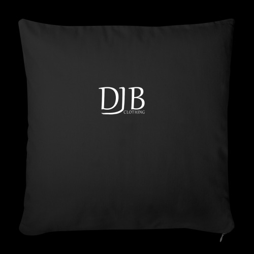 DJB Clothing logo trans - Throw Pillow Cover 17.5” x 17.5”
