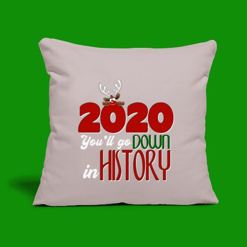 2020 You'll Go Down in History - Throw Pillow Cover 17.5” x 17.5”