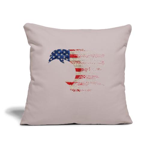 South Carolina Independence Dolphin, Dark - Throw Pillow Cover 17.5” x 17.5”