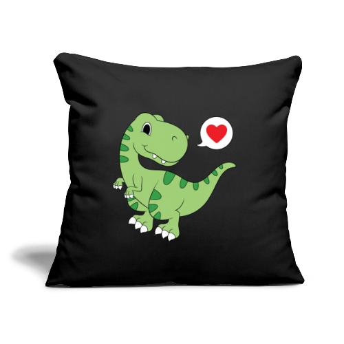 Dinosaur Love - Throw Pillow Cover 17.5” x 17.5”