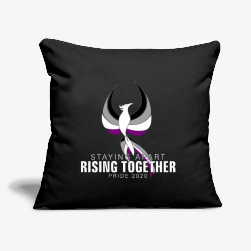 Asexual Staying Apart Rising Together Pride 2020 - Throw Pillow Cover 17.5” x 17.5”