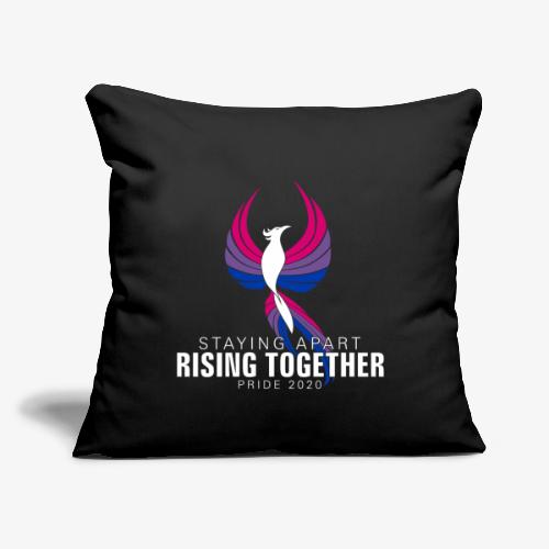 Bisexual Staying Apart Rising Together Pride 2020 - Throw Pillow Cover 17.5” x 17.5”