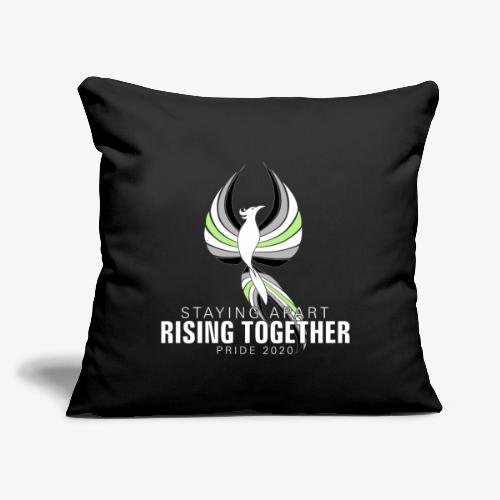 Agender Staying Apart Rising Together Pride 2020 - Throw Pillow Cover 17.5” x 17.5”