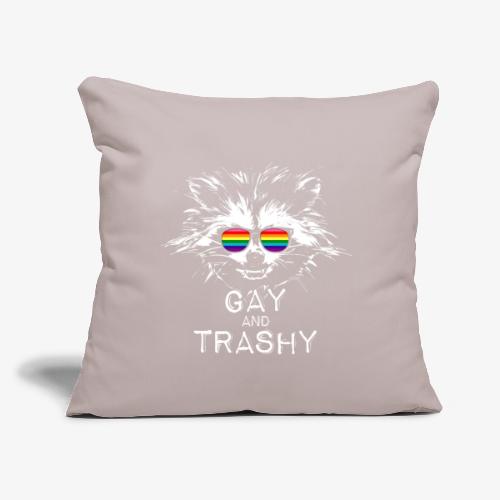 Gay and Trashy Raccoon Sunglasses Gilbert Baker - Throw Pillow Cover 17.5” x 17.5”