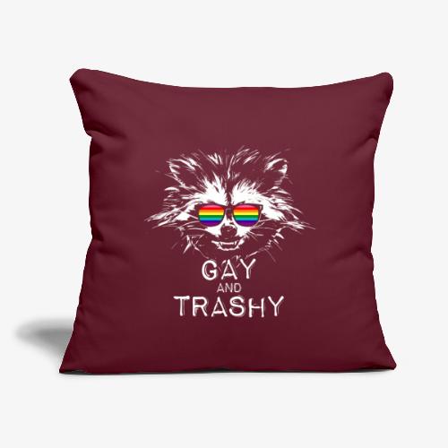 Gay and Trashy Raccoon Sunglasses Gilbert Baker - Throw Pillow Cover 17.5” x 17.5”