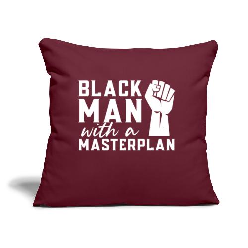 Afrinubi - Black Man With A Masterplan - Throw Pillow Cover 17.5” x 17.5”