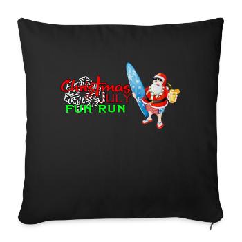 christmas in july - Throw Pillow Cover 17.5” x 17.5” - black - Front