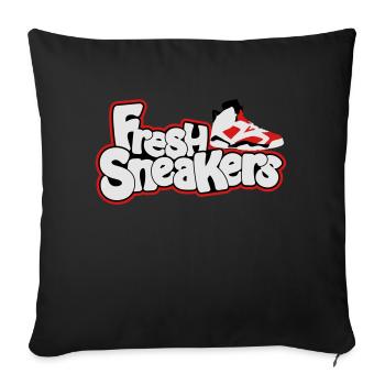 fresh sneakers carmines - Throw Pillow Cover 17.5” x 17.5” - black - Front