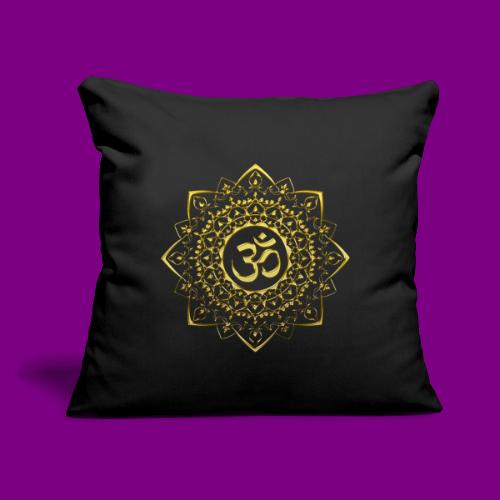 OM - Gold Mandala - Throw Pillow Cover 17.5” x 17.5”